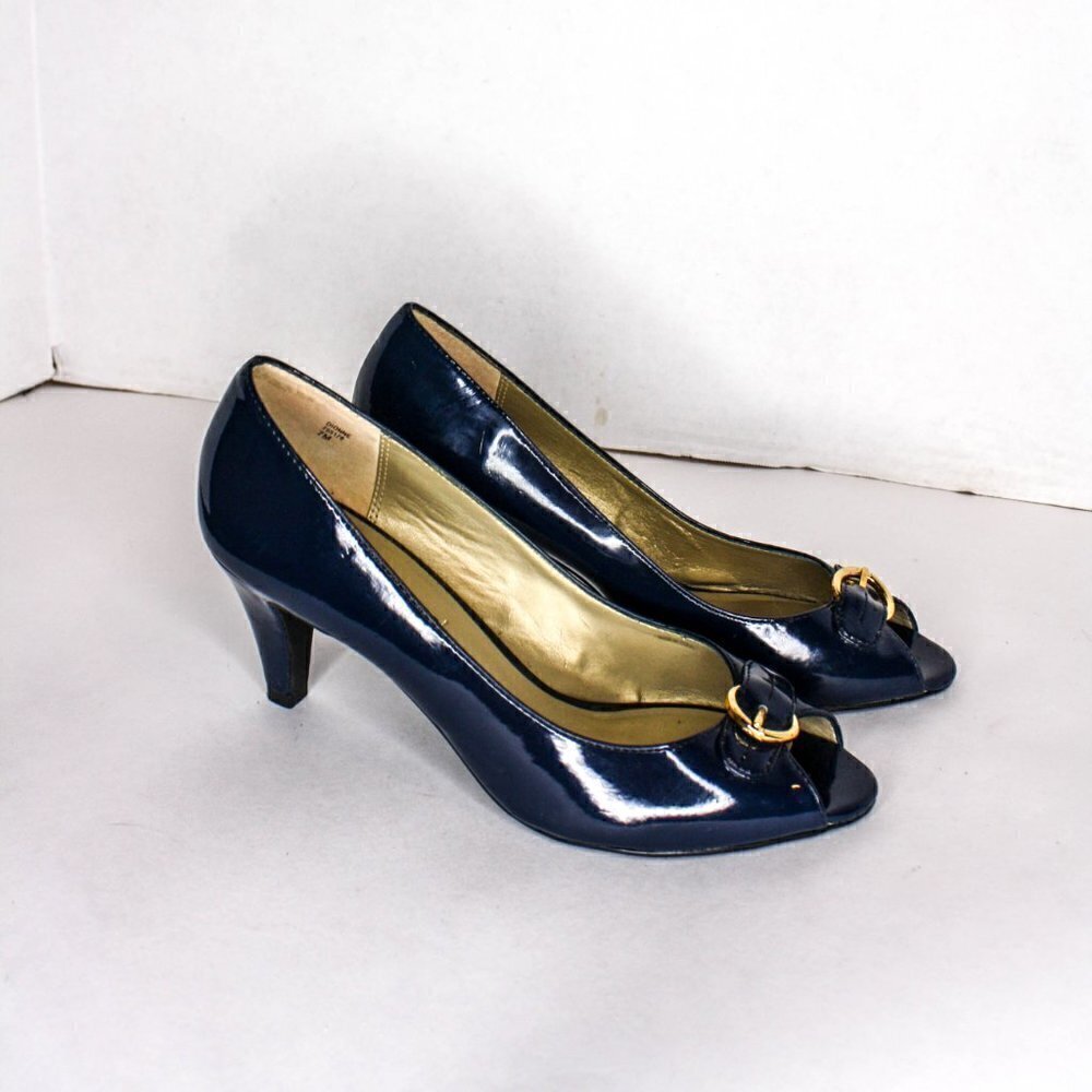 Moda Spana Dionne Patent Leather Peep Toe …